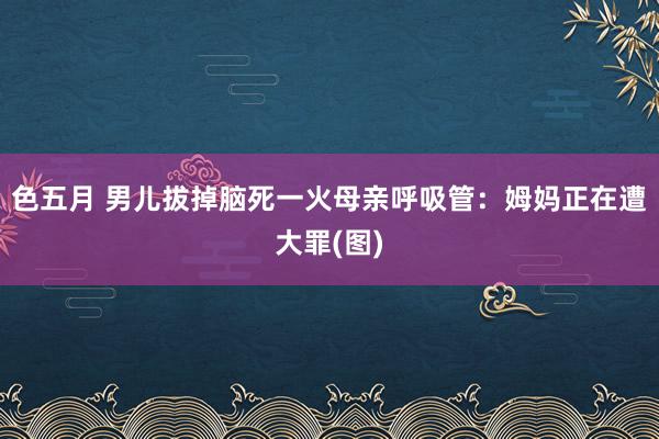 色五月 男儿拔掉脑死一火母亲呼吸管：姆妈正在遭大罪(图)