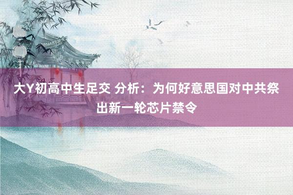大Y初高中生足交 分析：为何好意思国对中共祭出新一轮芯片禁令
