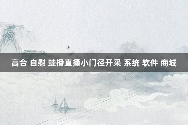 高合 自慰 蛙播直播小门径开采 系统 软件 商城