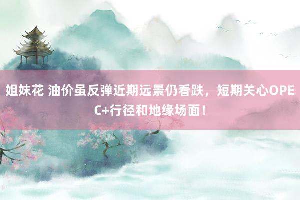 姐妹花 油价虽反弹近期远景仍看跌，短期关心OPEC+行径和地缘场面！