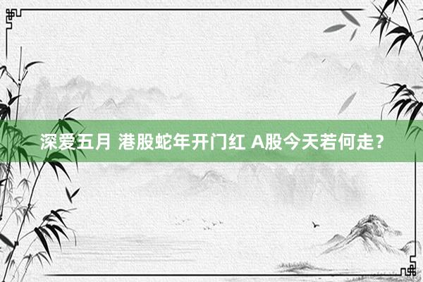 深爱五月 港股蛇年开门红 A股今天若何走？
